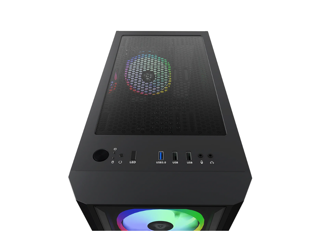 علبة ألعاب GAMEON TRIDENT II متوسطة الحجم (إضاءة RGB ثابتة) علبة ألعاب GAMEON TRIDENT II متوسطة الحجم (إضاءة RGB ثابتة)